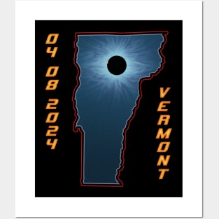 Vermont 2024 Total Solar Eclipse Posters and Art